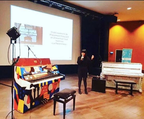Public piano in Boulogne-Billancourt, Ile-de-France, France