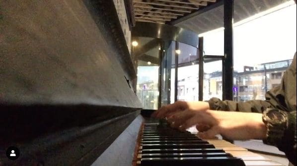 Public piano in Delft, South Holland, Netherlands
