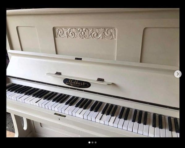 Public piano in Shropshire, England, United Kingdom