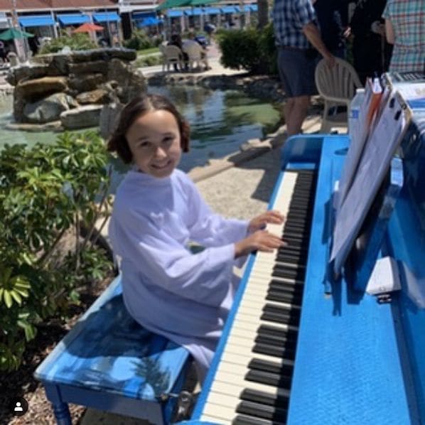 Public piano in San Diego County, California, United States