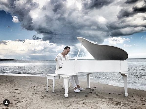 Public piano in Torrance County, New Mexico, United States