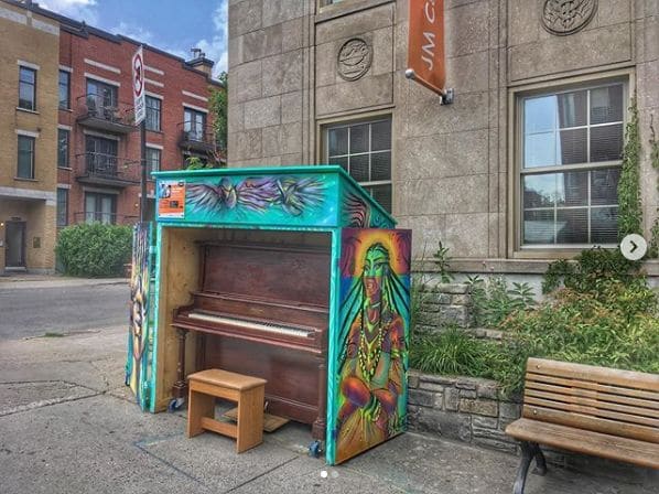 Public piano in Montreal, Quebec, Canada