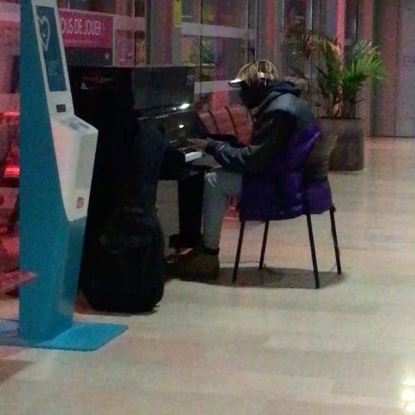 Public piano in Marne, Grand Est, France