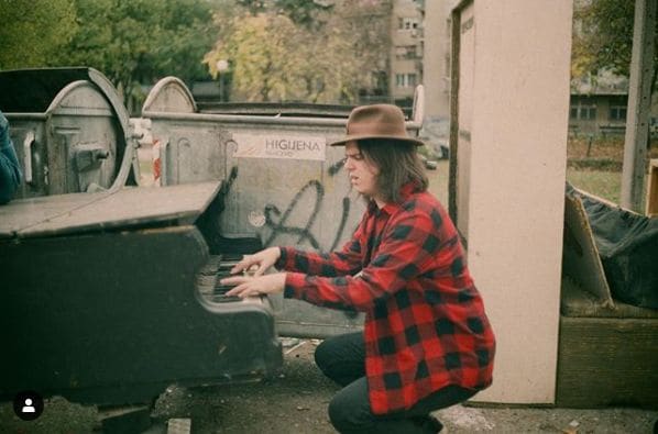 Public piano in Pančevo, Vojvodina, Serbia