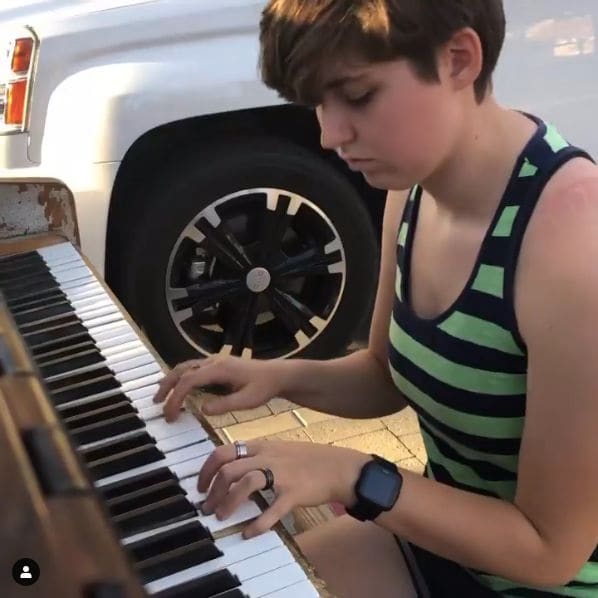 Public piano in Lancaster, California, United States