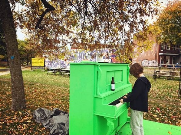 Public piano in Montreal, Quebec, Canada