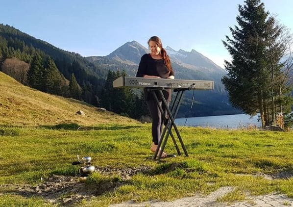 Public piano in Gemeinde Gerlos, Tyrol, Austria