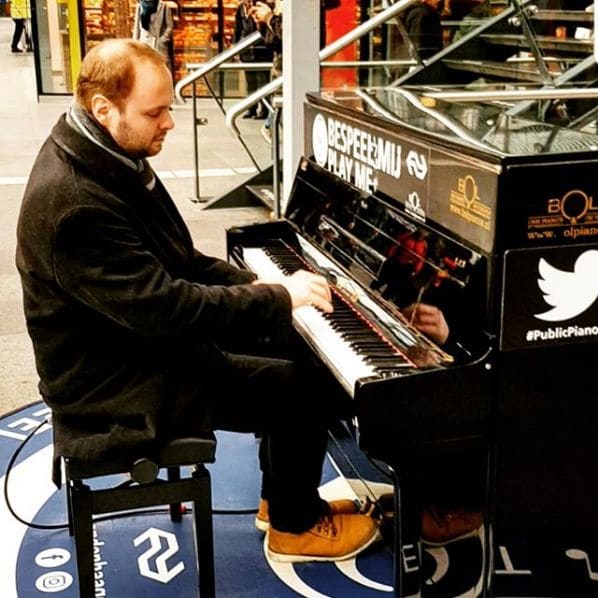 Public piano in The Hague, South Holland, Netherlands