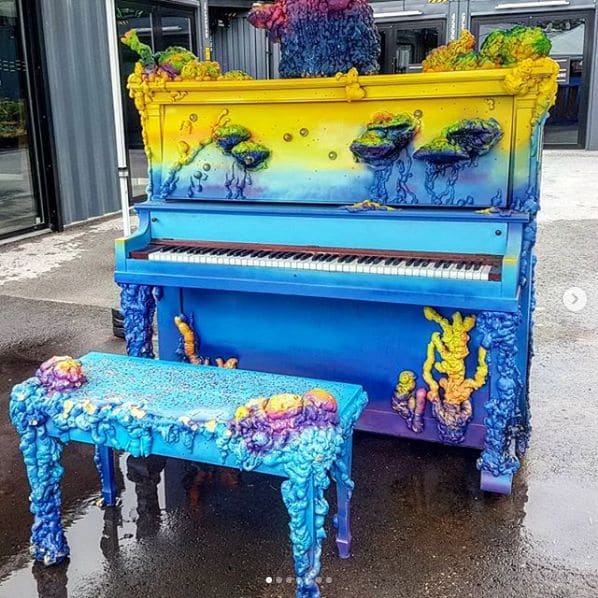 Public piano in Old Toronto, Ontario, Canada