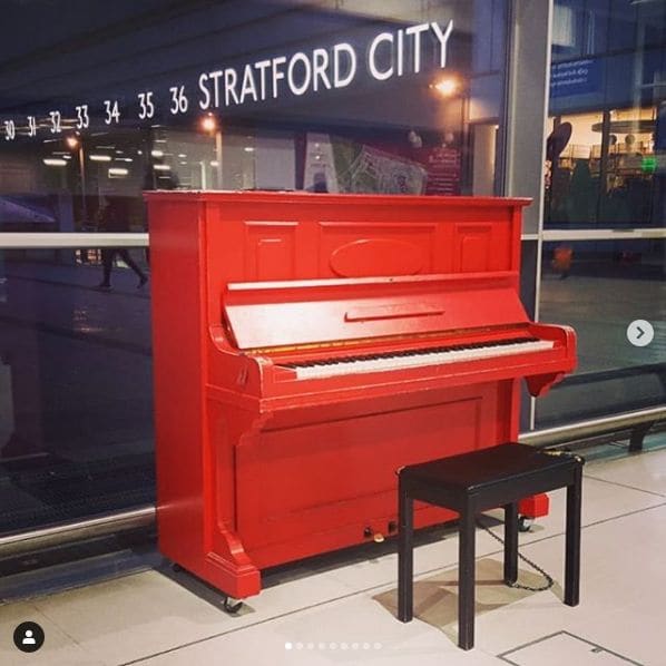Public piano in London, England, United Kingdom