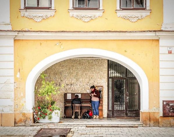 Public piano in Jihomoravský kraj, Southeast, Czechia