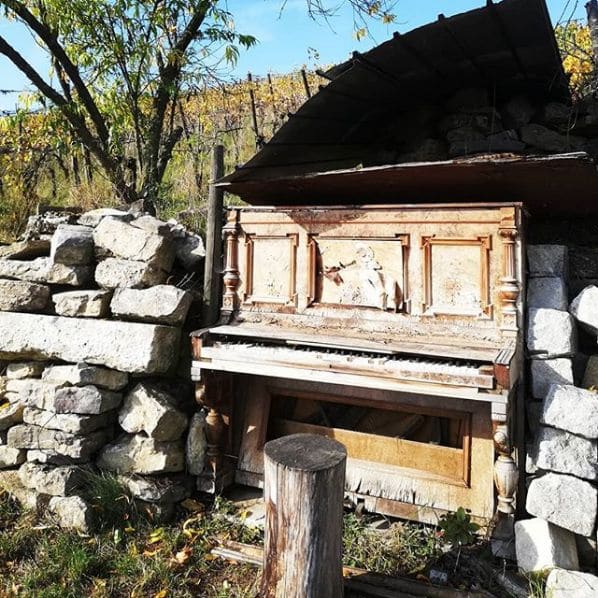 Public piano in Landkreis Würzburg, Bavaria, Germany