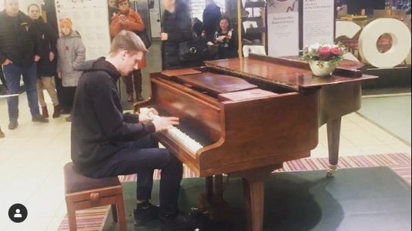 Public piano in Riga, Vidzeme, Latvia