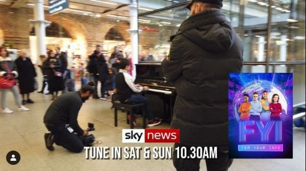 Public piano in Luton, England, United Kingdom