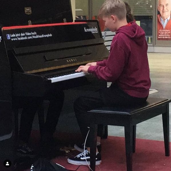 Public piano in Lucerne, Switzerland