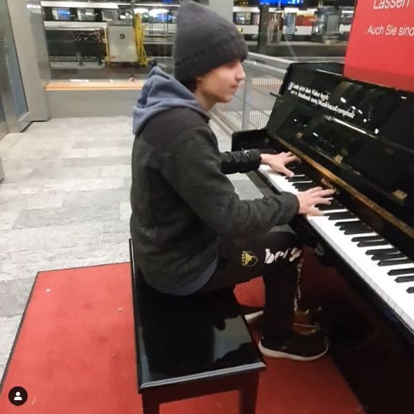 Public piano in Chur, Grisons, Switzerland