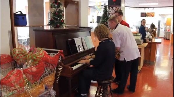 Public piano in Montcalm, Quebec, Canada