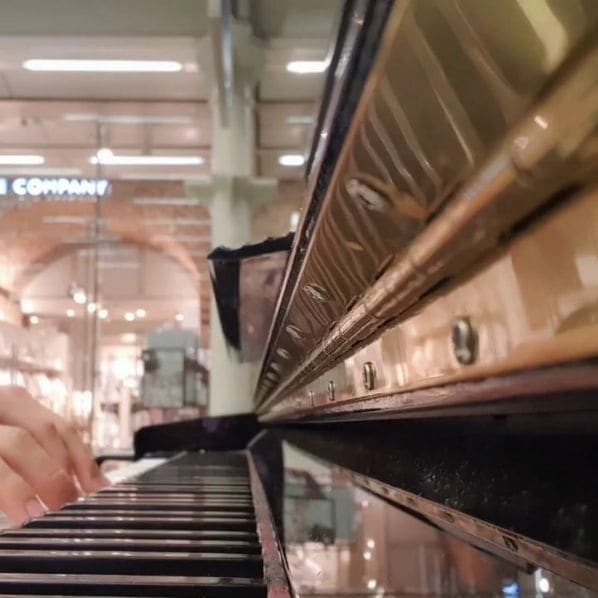 Public piano in London, England, United Kingdom