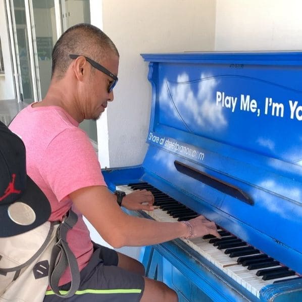 Public piano in Kwai Tsing District, Hong Kong, China