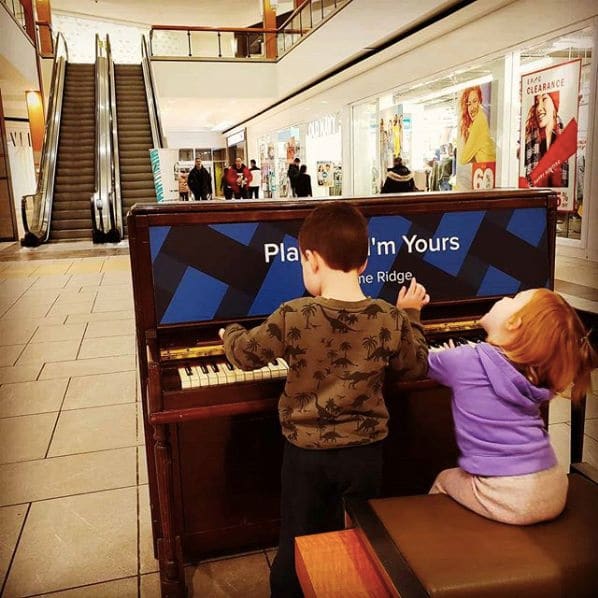 Public piano in Hamilton, Ontario, Canada