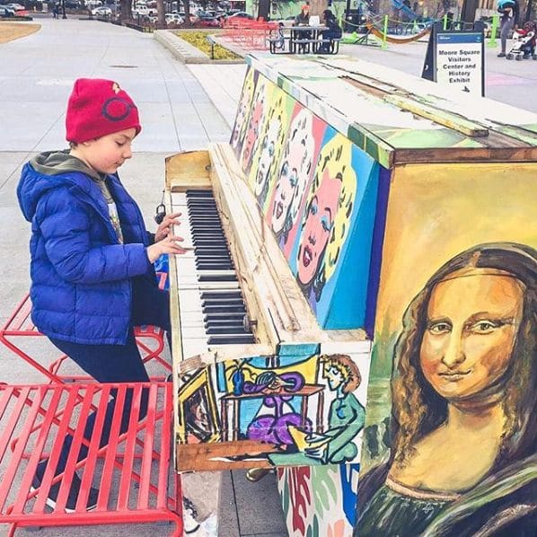 Public piano in Raleigh, North Carolina, United States