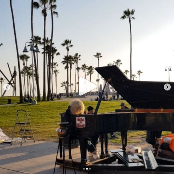 Public piano in Los Angeles, California, United States