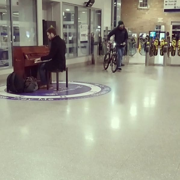 Public piano in City of Edinburgh, Scotland, United Kingdom