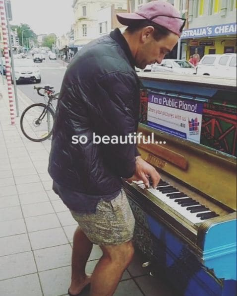 Public piano in Launceston, Tasmania, Australia
