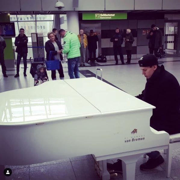 Public piano in Dortmund, North Rhine-Westphalia, Germany