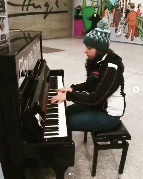Public piano in Halle-Vilvoorde, Flemish Brabant, Belgium