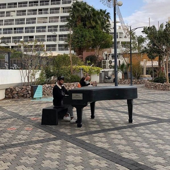 Public piano in Eilat, South District, Israel