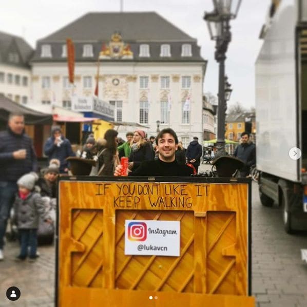 Public piano in Bonn, North Rhine-Westphalia, Germany