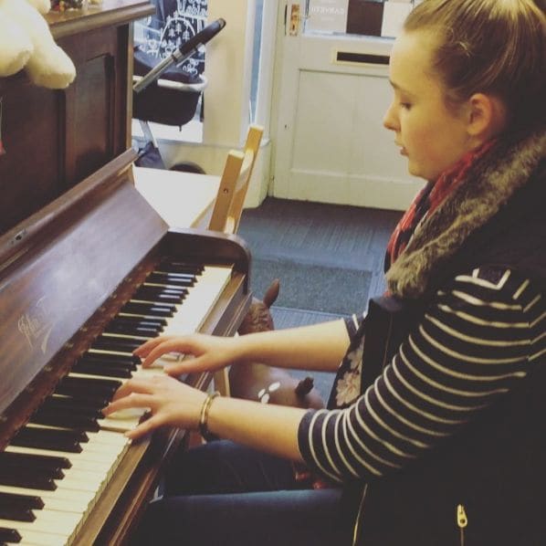 Public piano in Eden, England, United Kingdom