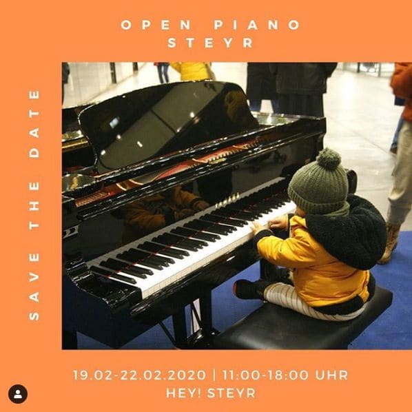 Public piano in Innere Stadt, Upper Austria, Austria