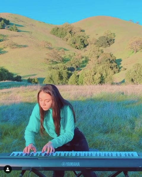 Public piano in San Rafael, California, United States