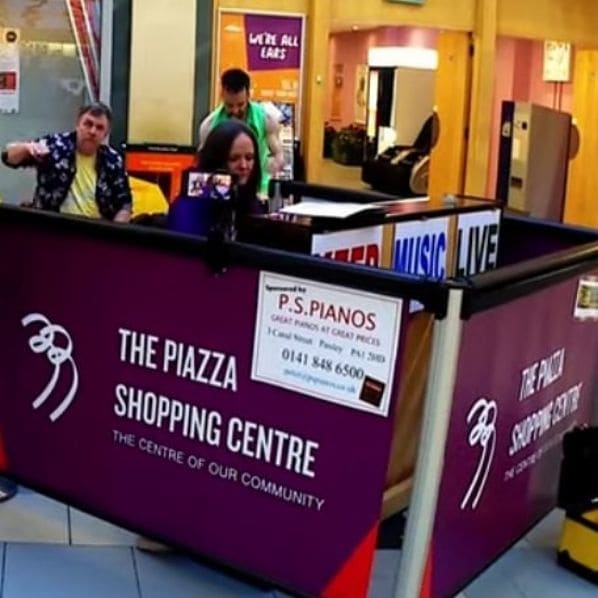 Public piano in Renfrewshire, Scotland, United Kingdom