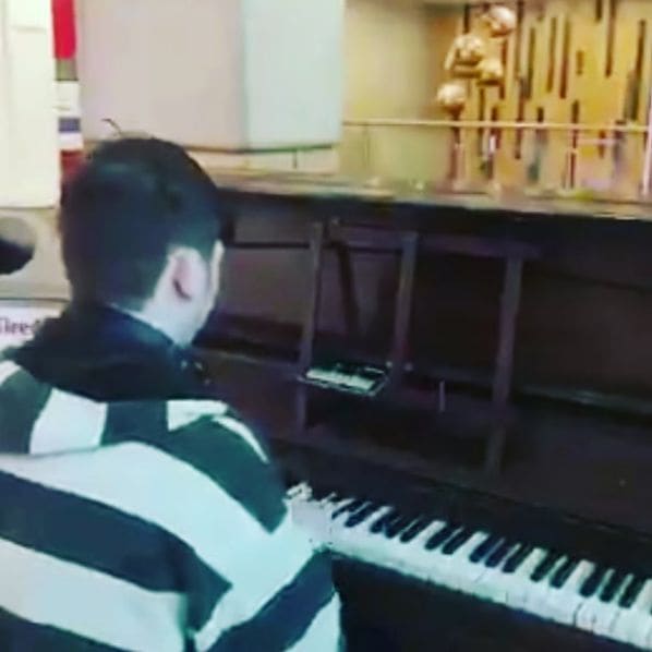 Public piano in Norwich, England, United Kingdom