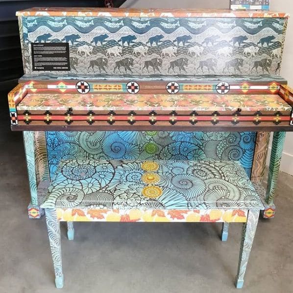 Public piano in Calgary, Alberta, Canada