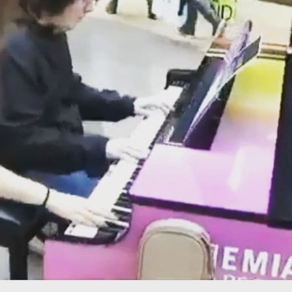 Public piano in Birmingham, England, United Kingdom