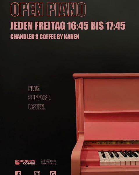 Public piano in Lüneburg, Lower Saxony, Germany