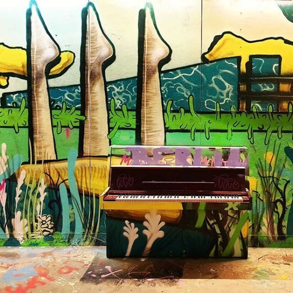 Public piano in Vilnius, Vilnius County, Lithuania