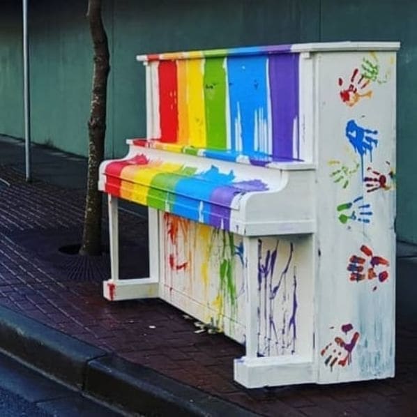 Public piano in Chilliwack, British Columbia, Canada