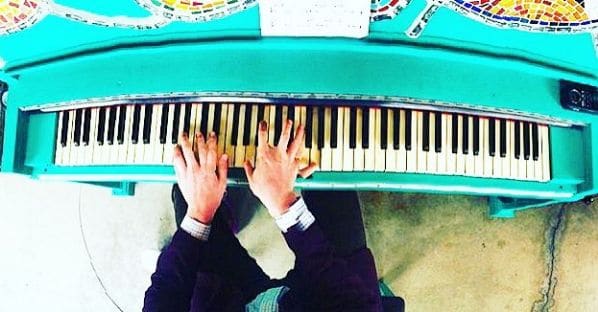 Public piano in San Diego, California, United States