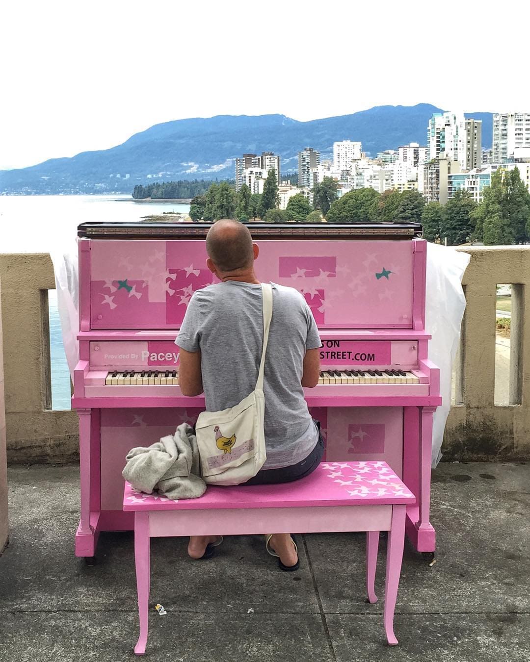 Public piano in Vancouver, British Columbia, Canada