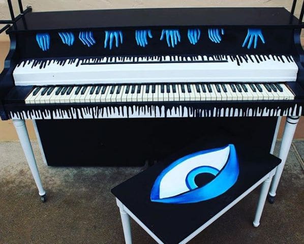 Public piano in San Diego, California, United States