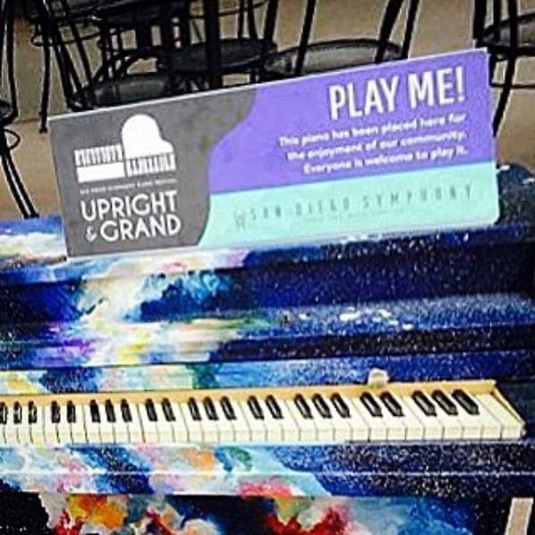Public piano in San Diego, California, United States