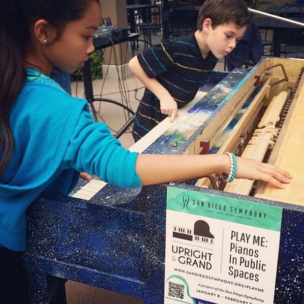 Public piano in San Diego, California, United States