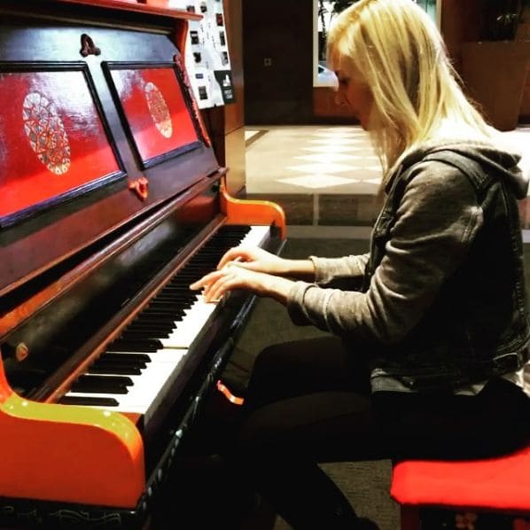 Public piano in San Diego, California, United States