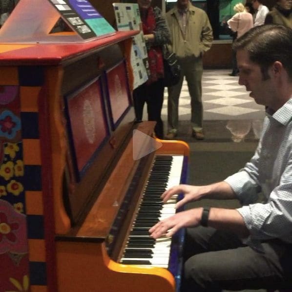 Public piano in San Diego, California, United States