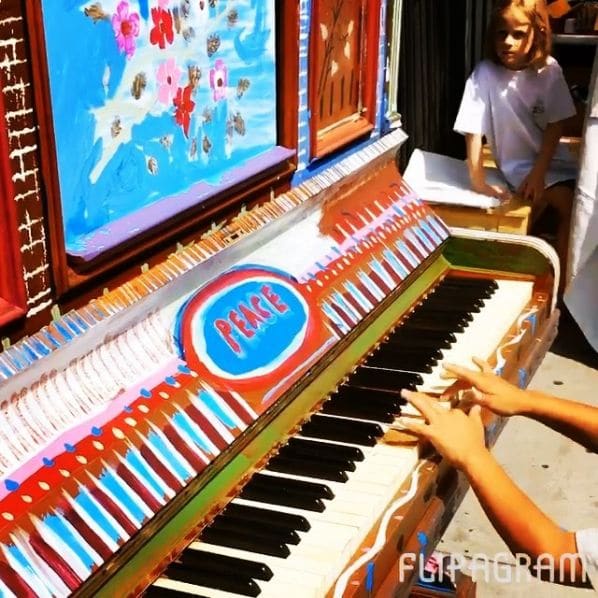 Public piano in Los Angeles, California, United States